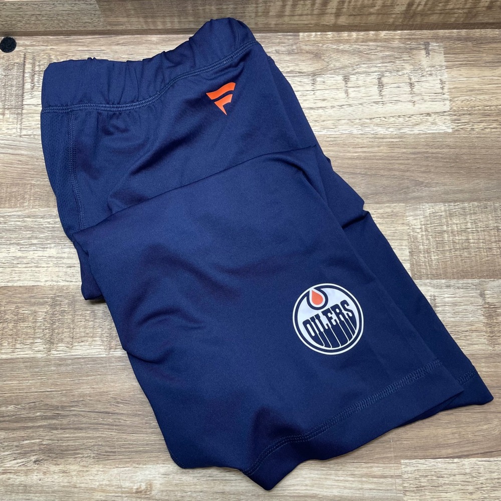 Fanatics Edmonton Oilers NHL Authentic Pro Compression Shorts Mens XXL Navy Blue